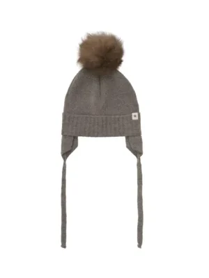 Expresní Doručení Merino čepice s bambulkou Bonnet "Cocoa" HUTTEliHUT