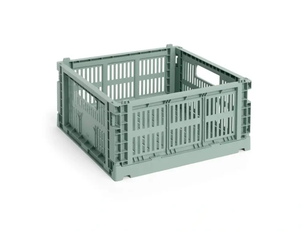 Úložný box Colour Crate Medium Square "Sage Green" HAY Přímo Od Výrobce