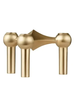 Poslední Šance Modulární kovový svícen STOFF Nagel "Brushed Brass"