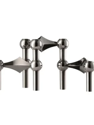 Cenová Bomba Modulární kovový svícen STOFF Nagel "Black Chrome" - set 3 ks