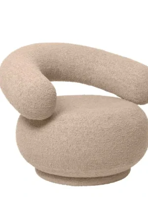 Cenová Bomba Křeslo Orbo Lounge Raw Bouclé "Natural" ferm LIVING
