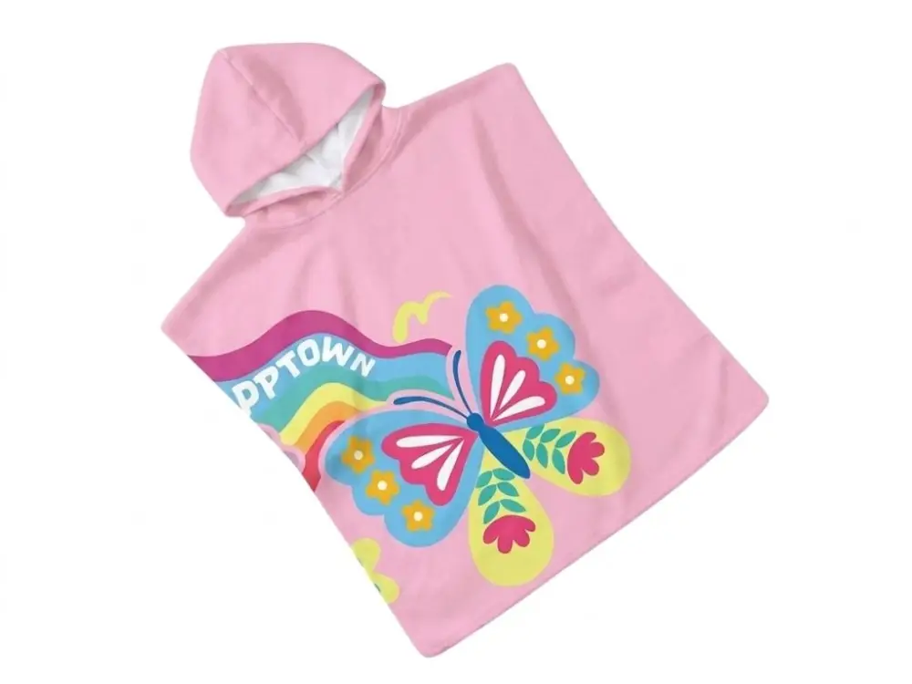 Dětské pončo BUTTERFLY růžové Top Prodej