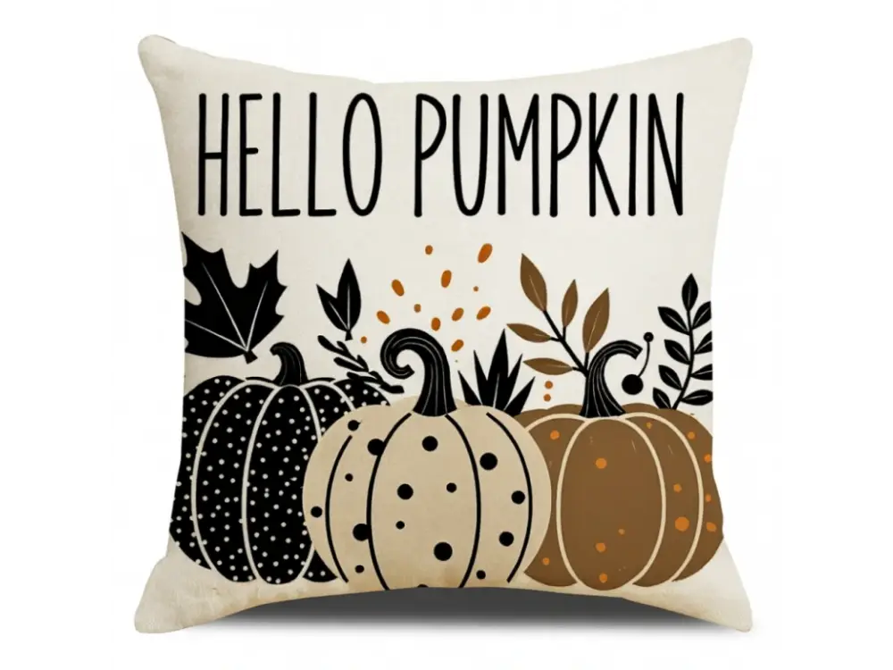 Nová Kolekce Povlak na polštář HELLO PUMPKIN 45x45 cm, béžový